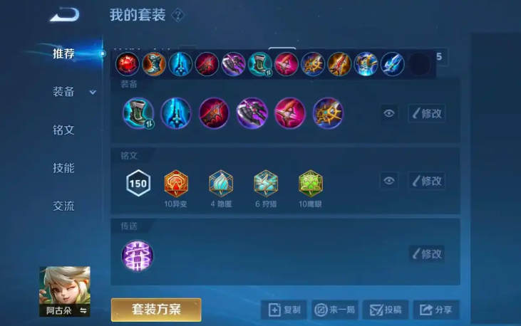 王者荣耀阿古朵射手怎么出装