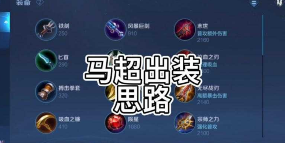 王者荣耀克马超的出装和铭文有哪些