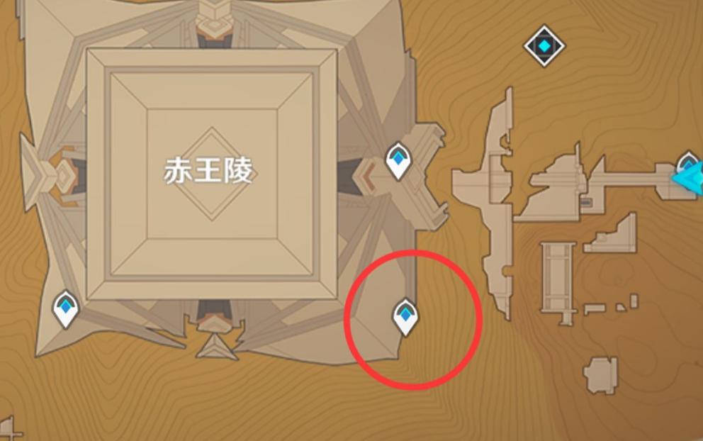 原神赤王陵怎么解密右下角锚点