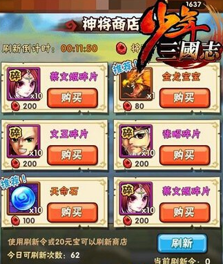 少年三国志里的神将有什么用