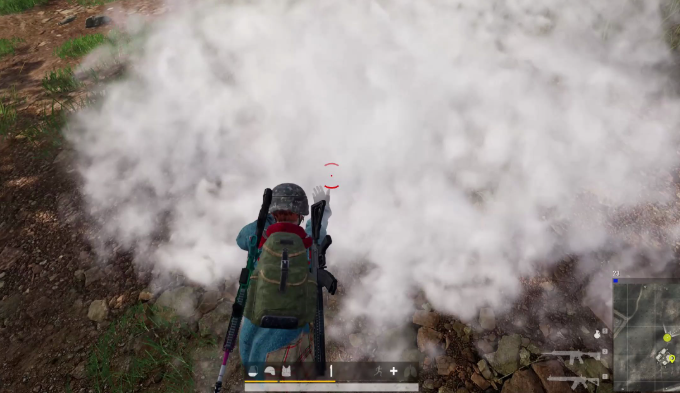 绝地求生怎么扔烟到脚下