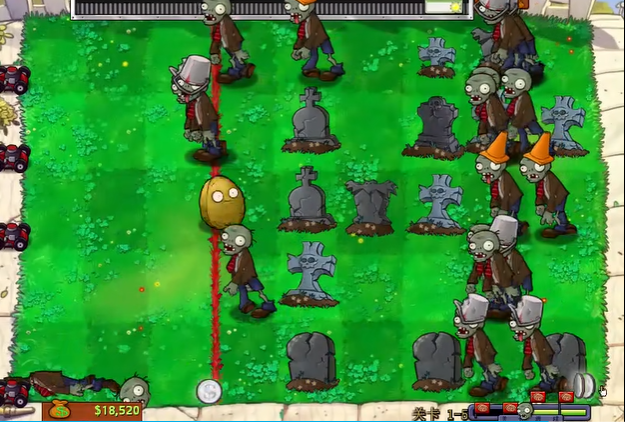 植物大战僵尸95版保龄球怎么过