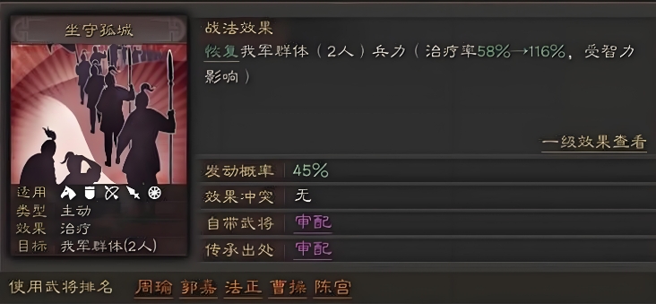 三国志战略版审配学什么战法