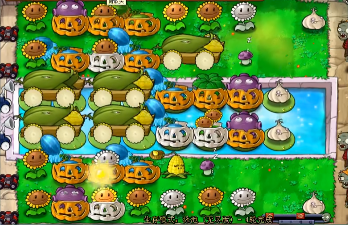 植物大战僵尸泳池无尽怎么搭梯子