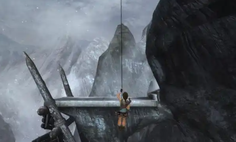 古墓丽影11怎么荡绳子